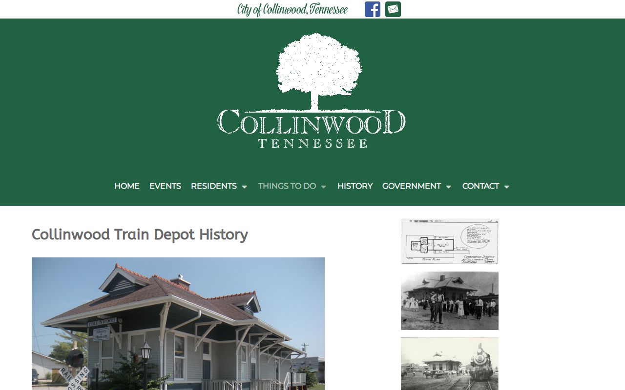Collinwood criminal history research context at the historic depot